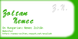 zoltan nemec business card